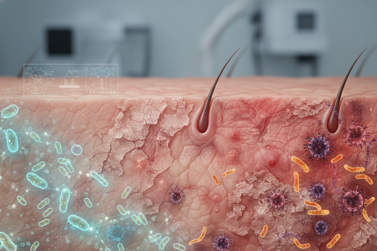 Dysbioza skórna a choroby dermatologiczne
